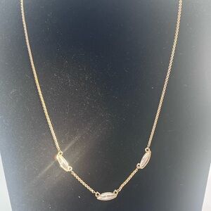 Vince Camuto Gold Station Necklace with Three Oval Accents